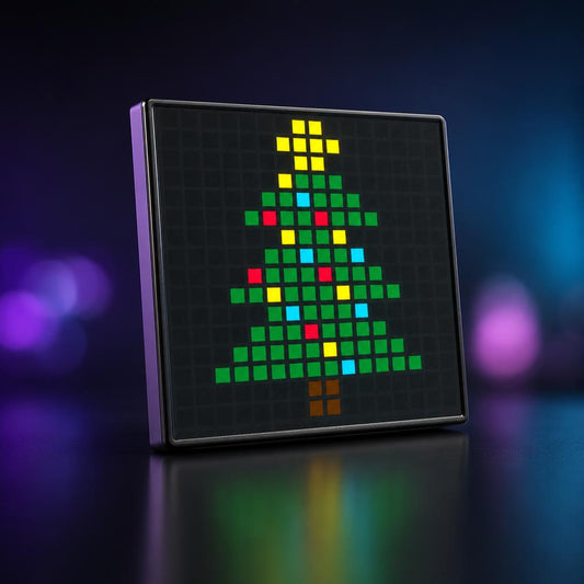 Pantalla Pixel Art LED RGB, vista en ángulo