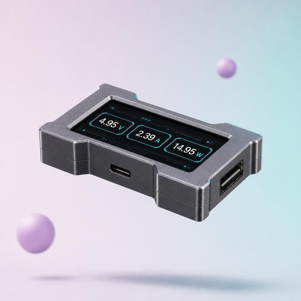 Hub USB Nyxel con pantalla, fondo claro